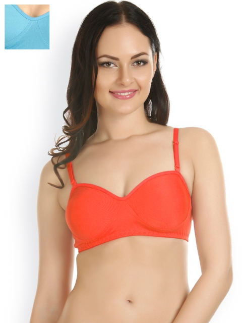 

Tweens Pack of 2 Demi-Cup T-shirt Bras TW-101, Coral