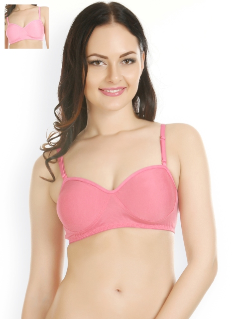

Tweens Pack of 2 Demi-Cup T-shirt Bras TW-101, Pink