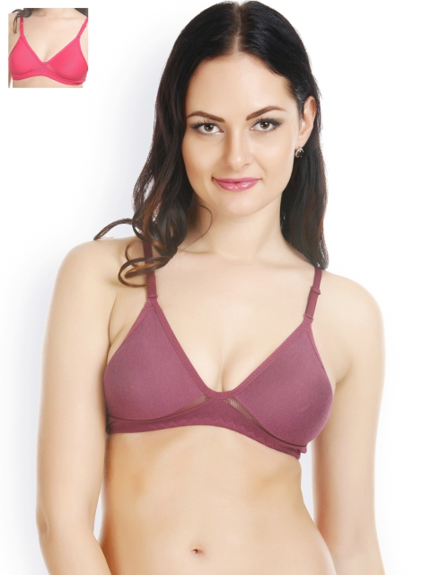 

Tweens Pack of 2 T-shirt Bras TW-258, Burgundy