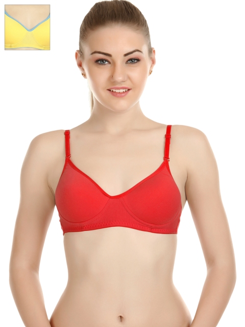 

Tweens Pack of 2 Padded T-shirt Bras TW-1301, Red