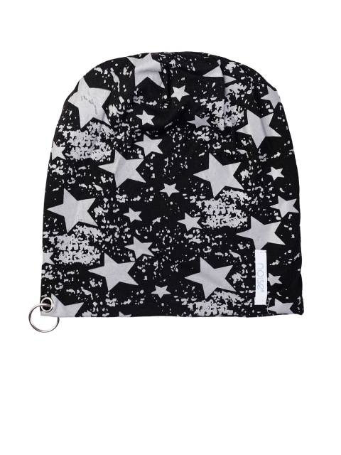 

NOISE Unisex Black Printed Beanie