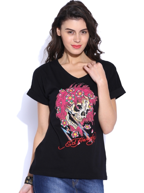 Ed Hardy Black Printed Top Ed Hardy Black Printed Top