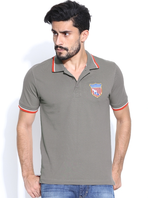 

American Crew Taupe Polo T-shirt