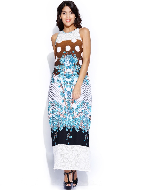 

Tokyo Talkies White Printed Maxi Dress