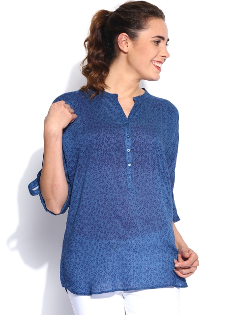 

Tokyo Talkies Blue Printed Top