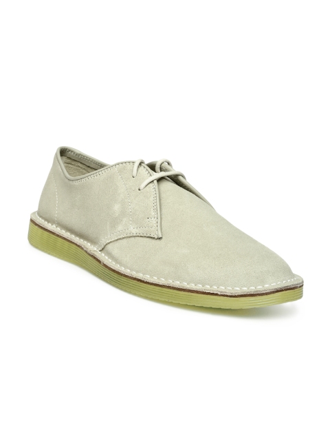 

Clarks Men Beige Suede Smart Casual Shoes