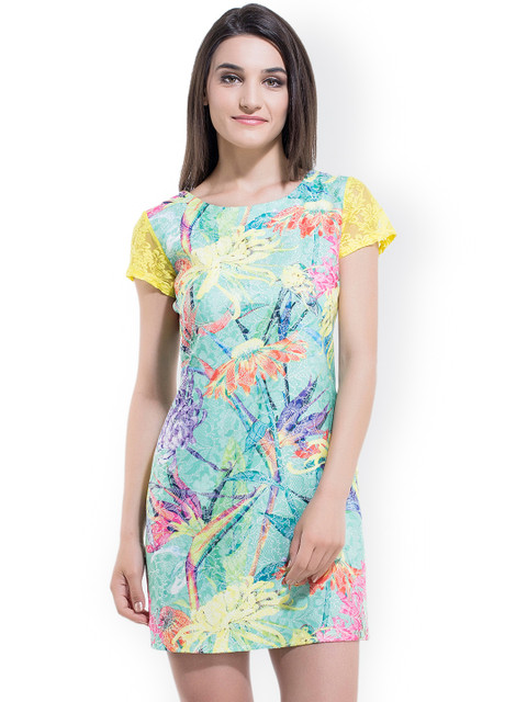 

Kazo Blue Printed Sheath Dress