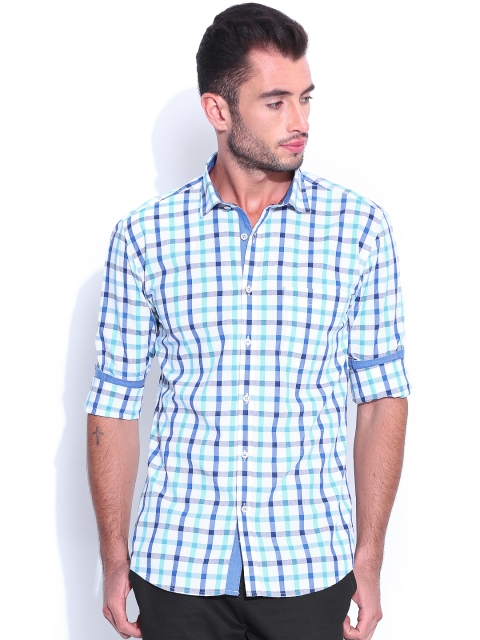 

British Club Blue Checked Casual Shirt