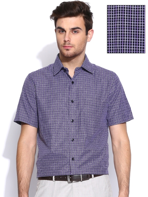 

Arrow Lavender & Black Checked Slim fit Formal Shirt
