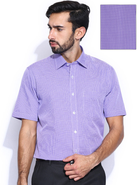 

Arrow Lavender & White Checked Slim Fit Formal Shirt