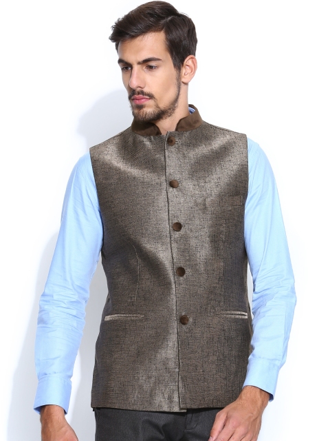 

Success Brown Linen Nehru Jacket