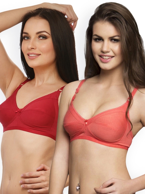 

Clovia Pack of 2 Full-Coverage Bras BR0227P1040C, Maroon