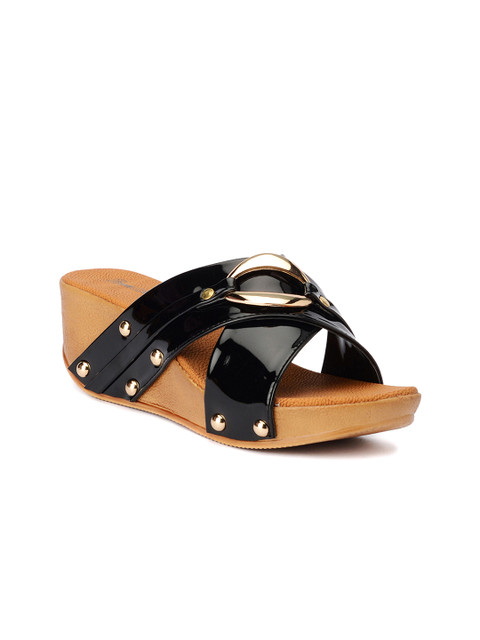 

Bruno Manetti Black Flatforms