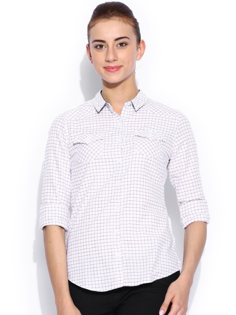 

Tokyo Talkies White Checked Shirt