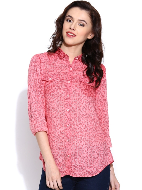 

Tokyo Talkies Pink Printed Shirt