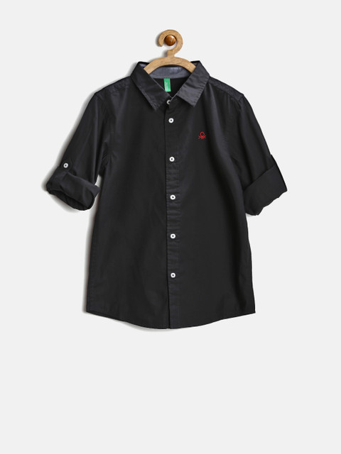 

United Colors of Benetton Boys Black Shirt