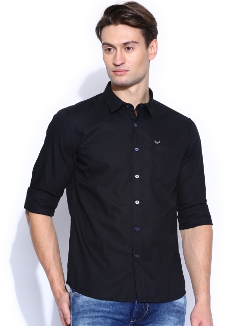 

Flying Machine Black Casual Shirt