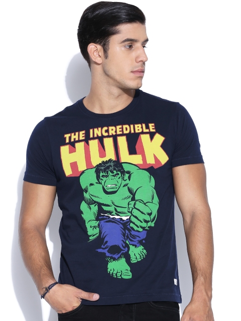 

Flying Machine Marvel Navy Hulk Print T-shirt, Navy blue
