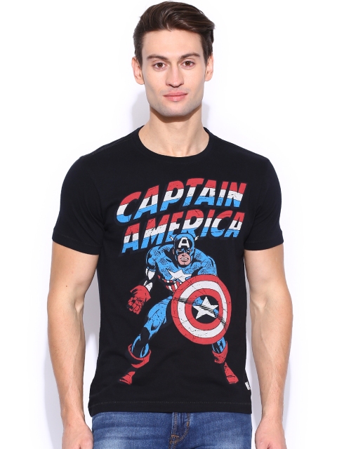 

Flying Machine Black Printed T-shirt