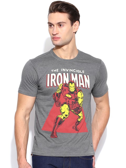 

Flying Machine Grey Printed T-shirt