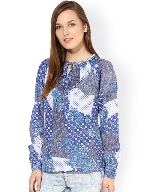 

Harpa Blue Printed Top