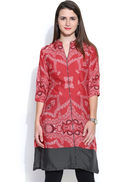 

W Red Cashmere Print Kurta