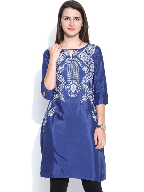 

W Blue Printed Kurta