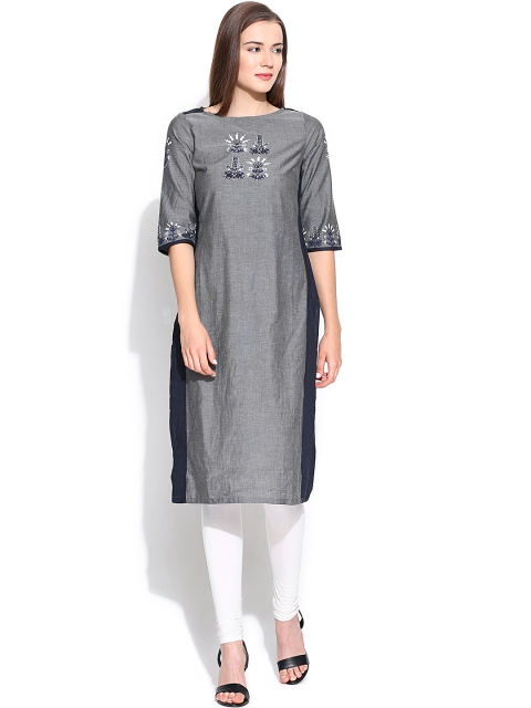

W Grey Printed Kurta