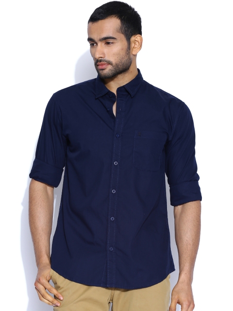 

IZOD Navy Slim Fit Smart Casual Shirt, Navy blue