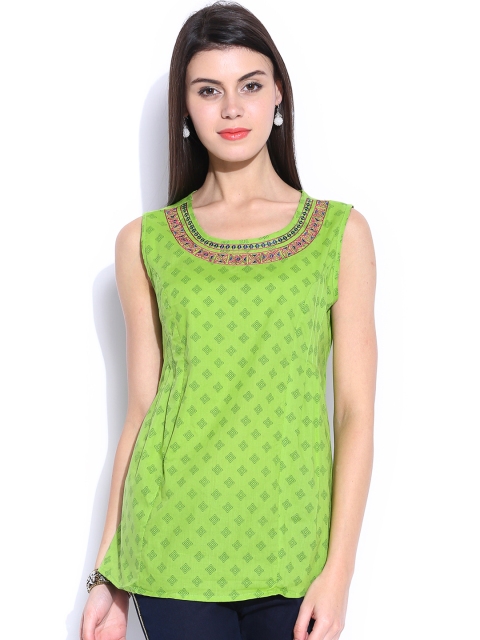 

Vishudh Green Printed Top