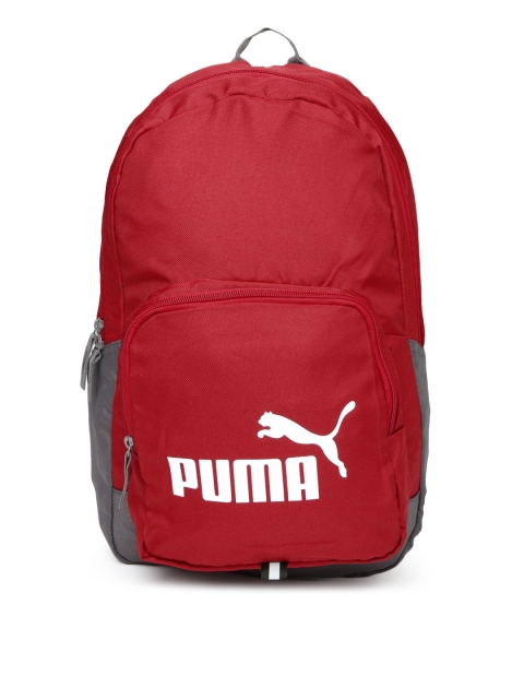 

PUMA Unisex Red & Grey Phase Backpack