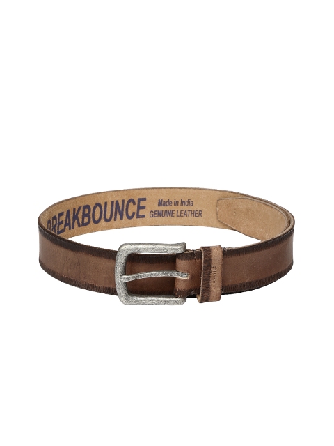 

Breakbounce Men Brown Leather Gates Belt