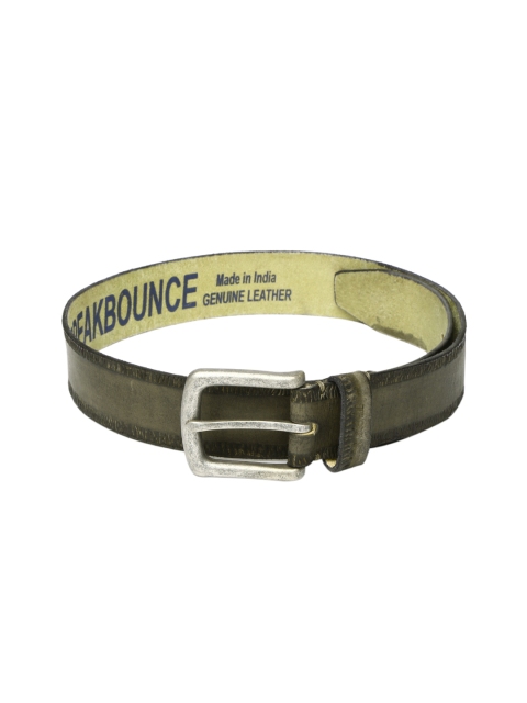 

Breakbounce Men Green Leather Gates Belt