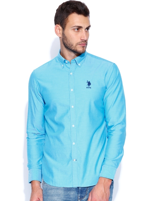 

U.S. Polo Assn. Blue Tailored Fit Casual Shirt