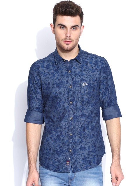 

U.S. Polo Assn. Denim Co. Blue Printed Casual Shirt