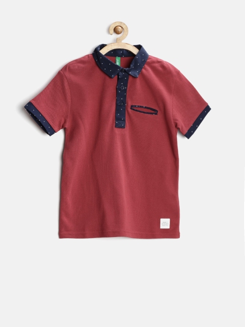 

United Colors of Benetton Boys Red Polo T-shirt