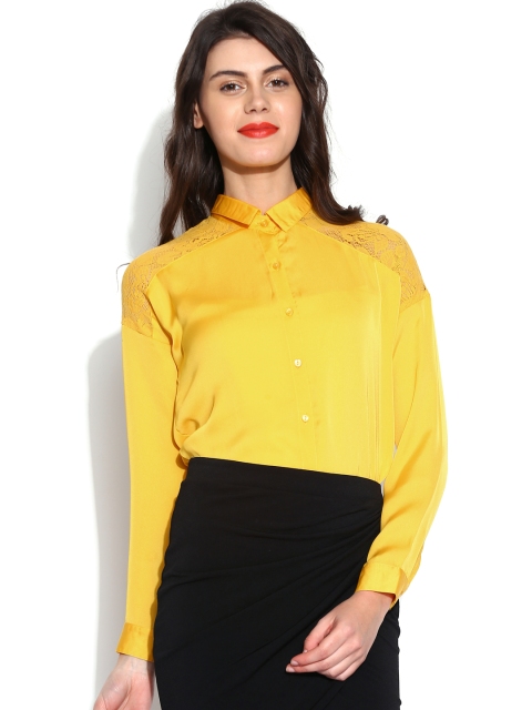 

ONLY Mustard Yellow Lace Shirt