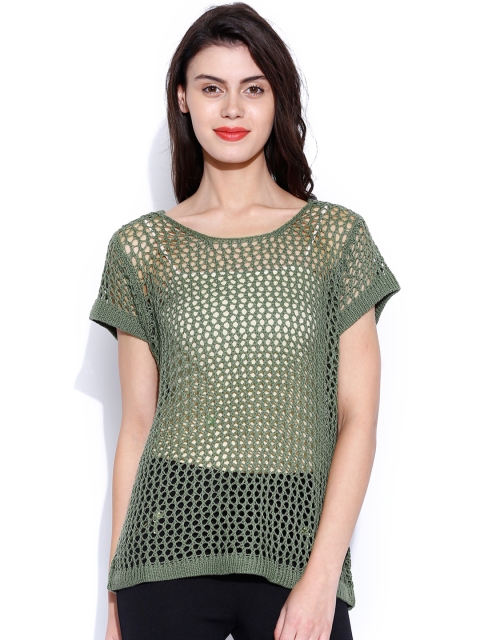 

ONLY Green Crochet Top