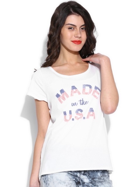 

ONLY Off-White Printed T-shirt