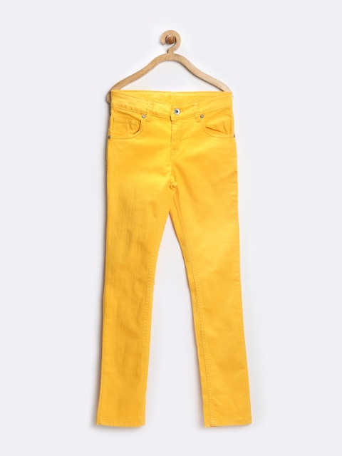 

Gini and Jony Girls Yellow Stretchable Jeans