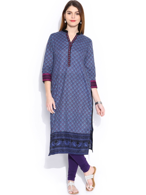 

Vishudh Blue Printed Kurta