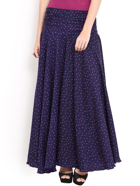 

Trend Arrest Navy & Pink Star Print Palazzo Trousers, Navy blue