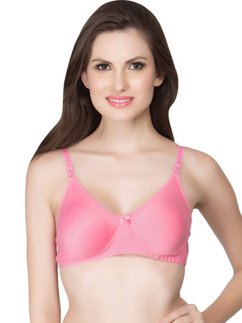 

Clovia Pink Full-Coverage T-shirt Bra BR0263P26