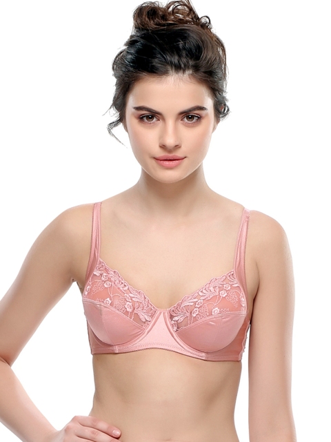 

Clovia Pink Demi-Cup Bra BR0282P14