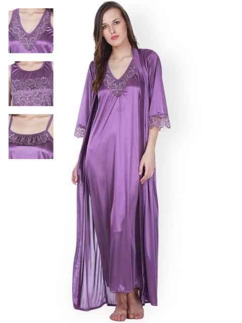 

Claura Purple Nightdress Set CL-35