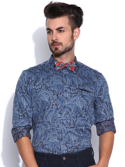 

Ed Hardy Blue Printed Casual Shirt