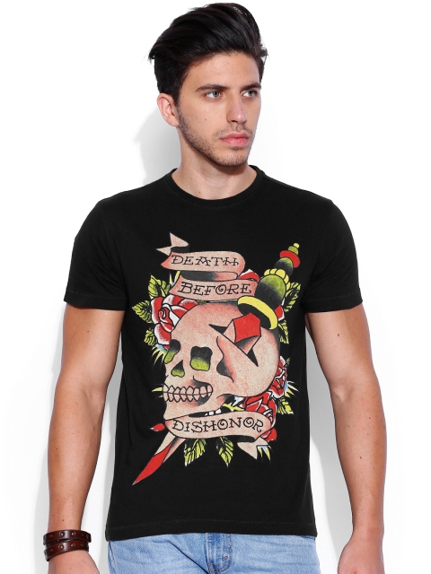

Ed Hardy Black Printed T-shirt