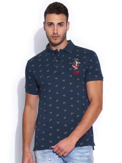 

Ed Hardy Blue Printed Polo T-shirt