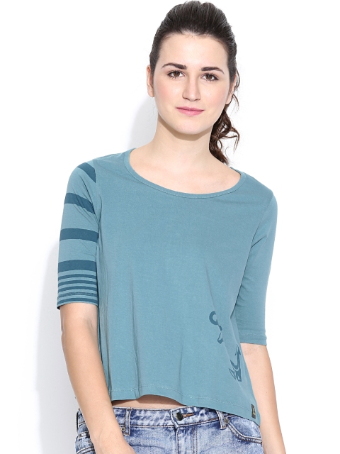 

CULT FICTION Light Blue Printed T-shirt