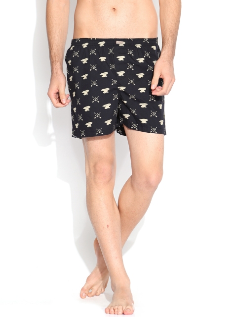 

Flying Machine Black & Beige Printed Boxers FMST0203
